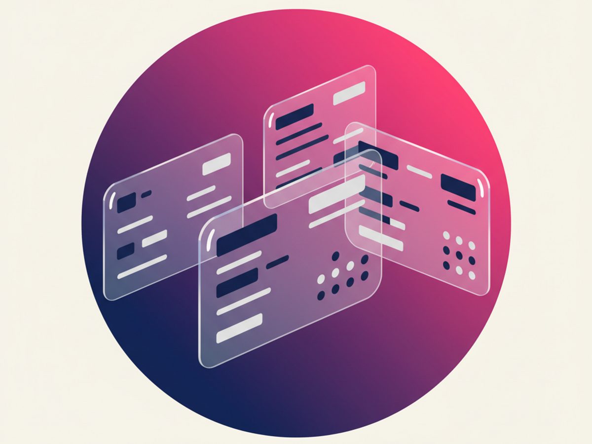 Illustration of the Glassmorphism UI trend with examples