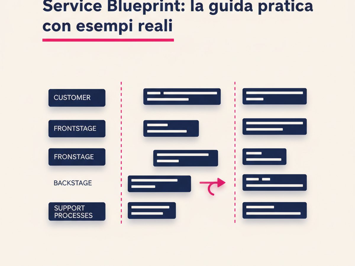 A diagram showing the components of a Service Blueprint.