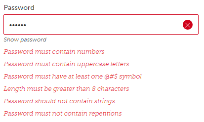 Password rules